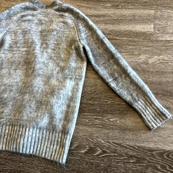 EUC Vintage Sonia Rykiel Gray Mohair Wool Cardigan Sweater Pink Trim Buttons Sml - Picture 9 of 13